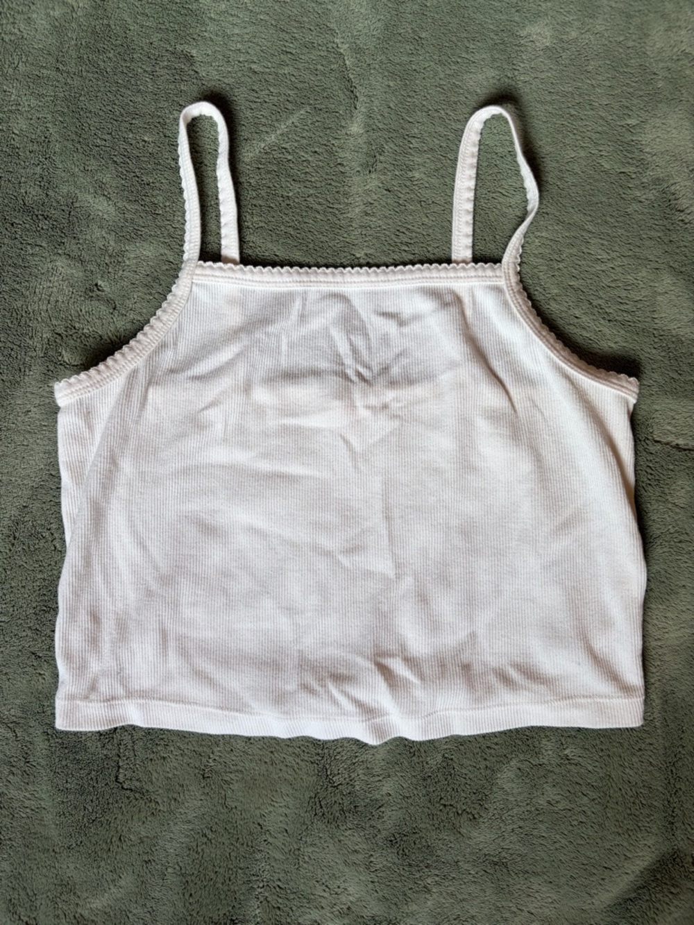 Colsie White Ribbed Cami Tank Top